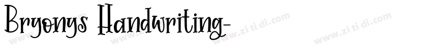 Bryonys Handwriting字体转换